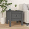 ZEYUAN Beistelltisch, Sofatisch, Sofatablett, Laptop Tisch, Couch Tisch, Mini Tisch, Druckertisch, Coffee Table, Wohnzimmer Tisch Für Couch, Grau 40x40x39 cm Massivholz Kiefer