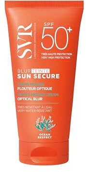 SVR - Sun Secure Blur Teinté SPF50+ - Crème mousse solaire teintée effet flouteur optique – Pprotection UVA, UVB, infrarouge & lumière visible – Peaux sensibles – Niacinamide, Vitamine E – 50 ml