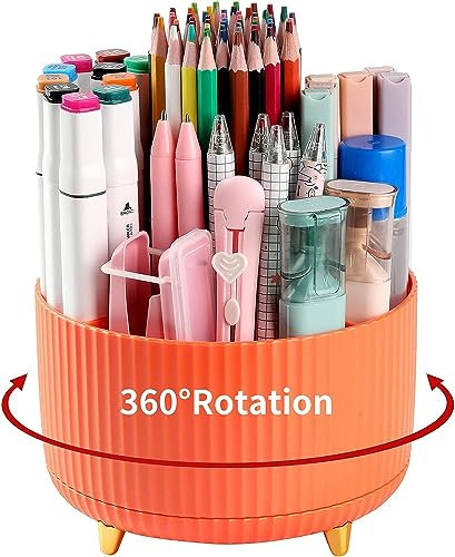 Rotierende Stiftehalter Schreibtisch Organizer,360 Grad drehbarbüro organizer,Tisch Organizer aus Kunststoff,Multifunktionaler Stiftehalter Schreibtisch,Drehbarer Stiftehalter,Drehbare Ablage