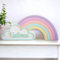 Tres Aristas | Arcoíris con Nube Personalizado con Nombre | Decoración Infantil para Habitación de Bebé y Niños | Regalo Original para Recién Nacidos | Varios Modelos y Colores a Elegir