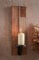 Wand-Kerzenhalter Stilmix aus Holz, 45 cm hoch, Wandleuchter, Wand-Teelichthalter, Wanddeko