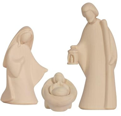 Akantus Krippe Leonardo Krippenfiguren: Heilige Familie (13 cm, unbemalt)