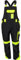 Luckyberg Herren Latzhose, Arbeitshose viel funktionale Taschen. Arbeitslatzhose Herren Größe: 44-62 (DE/NL/SE/PL, Numerisch, 52, Regular, Regular, Standard, Schwarz gelb)