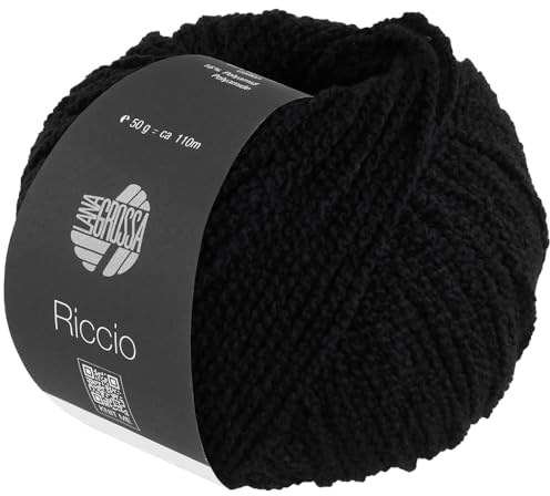 LANA GROSSA Riccio | Kuschelweiches, strukturiertes Garn aus Pima Baumwolle | Handstrickgarn aus 84% Baumwolle & 16% Polyamid | 50g Wolle zum Stricken & Häkeln | 110m Garn FB 8