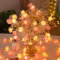 ZVO LED Rosen Lichterkette, 3M Rosen Lichterkette mit 20 LED-Licht Batteriebetrieben, Lichterkette mit Blumengirlande Hängend für Innen Hochzeit Schlafzimmer Blumen Weihnachts Deko(weiß+rosa)