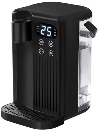 RVUEM 2024 Electric Instant Hot Water Dispenser, Kitchen Dispensers, 3L Energy Efficient Boiling Kettle, 25℃~99℃ Temperature Adjustment, 3000W, Fast Boil Hot,Black,18.5×24×30cm