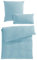 Pure Label Musselin Bettwäsche 135x200 cm mit einem Kissenbezug 80x80 cm und einem Kissenbezug 40x80 cm aus 100% Baumwolle - Traumhaft weiche, kuschelige Bettwäsche-Sets in blau
