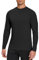 Weardear UV Schutz Shirt Herren Langarm UPF 50+ Sonnenschutz Sport T-Shirts Funktionsshirt Laufshirt Schnelltrocknend Atmungsaktive Trainingsshirt Fitness Running Fishing Schwarz L