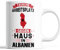 Albanien Tasse | tausche Arbeitsplatz gegen Haus in Albanien | Albanische Geschenk Albanische Flagge Tasse Albanische Würzeln Kaffeebecher lustig