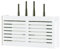 Orrdiffi Caja de Almacenamiento Caja para Router,Caja Router Pared,Router Rack,Montado en la Pared de Enrutador Inalámbrico Caja WiFi Caja de Almacenamiento de Enrutador(Blanco,38 x 28 x 10 cm)