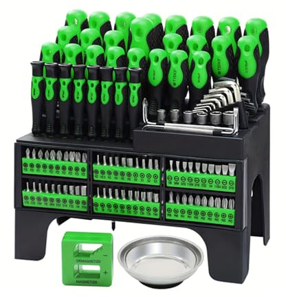 Generic Screwdriver Set, 118 Piece Magnetic Screwdriver Set, Chrome Molybdenum Alloy Steel Manual Screwdriver Home Repair Tool, Hex Plum Blade Screwdriver Awl Driver.