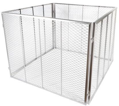 NATIV Garten Komposter 80x80x70 cm, Metallkomposter mit 448 Liter Volumen, Drahtkomposter für eigenen Kompost, Metall Komposter als Kompostsieb nutzbar, Kompostierer für Komposterde