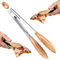 Pinzas de Cocina con Puntas de Madera, Pinza de madera de Olivo, Pinzas para Cocinar, Pinza de Barbacoa, Pinzas Cocina Acero Inoxidable, para servir alimentos asado para cocinar ensalada de barbacoa