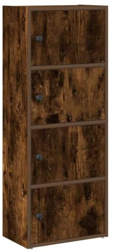 vidaXL Bücherregal Räuchereiche 40x24x102 cm Holzwerkstoff, Bücherschrank, Lagerregal, Regal, Lagerschrank, Schrank, Aufbewahrungsschrank