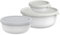 Mepal - Mikrowellengeschirr set 3-teilig Lumina - Frischhaltedosen mit Deckel für Kühlschrank, Gefrierschrank, Dampfgarer & Mikrowelle - Aufbewahrungsbox - 250 + 750 + 1500 ml - White