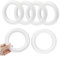 DIYEAH 12 STK Adventskranz Zubehör runder Schaum Schaumstoffringe basteln Mittelstücke Dekorationen Minikränze weihnachtsdeko bastelset Kranzring Kranz DIY Ring -Schaum Weiß