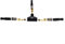 Hydraulischer Bremsölrohrverbinder für Fahrräder, hydraulischer Bremsschlauch, Aluminium-T-Stück-Verteilerventil, Ölleitungsadapter für Dreirad, 5 mm Schlauch (T SE)