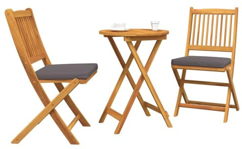 vidaXL Garten Bistro Set 3 STK. Braun Massivholz Akazie