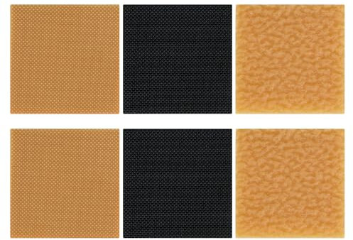 Gosknor 3 Paia Suole Riparazione Scarpe, Antiscivolo Antirumore Quadrati Protezione Suole Scarpe in Gomma per Donne Uomini Tacchi Alti Stivali Sandali