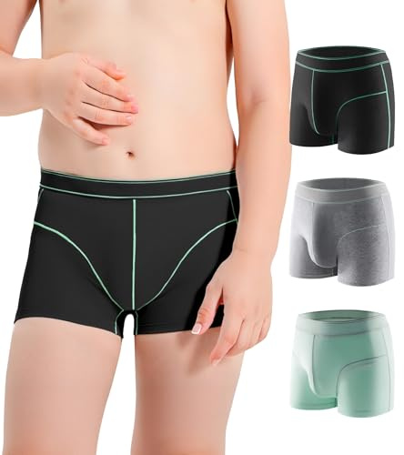 Carer Boxer per Incontinenza per Bambini Confezione da 3 – Biancheria Intima in Cotone Lavabile con Assorbenza di 70 ml per Enuresi Addestramento al Vasino e Incontinenza Leggera o Moderata
