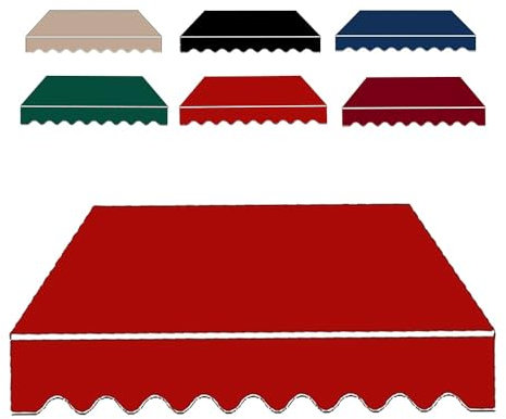 Copertura parasole di ricambio impermeabile in tessuto retrattile per tende da 2 m a 6 m (solo tessuto)