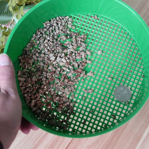 Besreey Setacciatura Mesh Pan 20 cm di Diametro, setaccio da Giardinaggio, Strumento Filtro Pietra Sabbia, Filtro per Pietra del Terreno, setaccio da Giardino a Maglia fine, Enigma da Giardino
