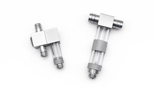 Generisch CO2 Inline Diffusor aus Edelstahl, 12/16 oder 16/22mm, mit 2 Schlauchschellen, für Aquarium (16/22mm)
