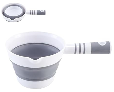 Water Ladle - Foldable Bath Pourer, Baby Shower Rinser Cup | Toddler Hair Wash Tool, Folding Bath Rinse Jug, Hangable Scoop Dipper Spoon Ladle for Garden Kitchen Cooking Shower Bathroom Daily Life