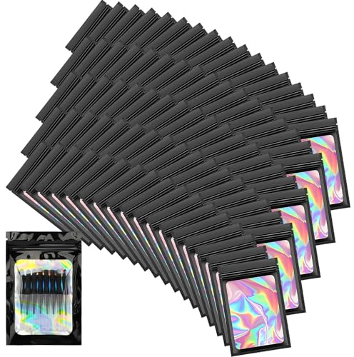 120 Stück Baggys Baggies Mylar Bags Mylar Beutel Set Zip Beutel Schwarz Wiederverschließbare Beutel Druckverschlussbeutel Tüten Mit Verschluss Für Süßigkeiten Keksen Schmuck