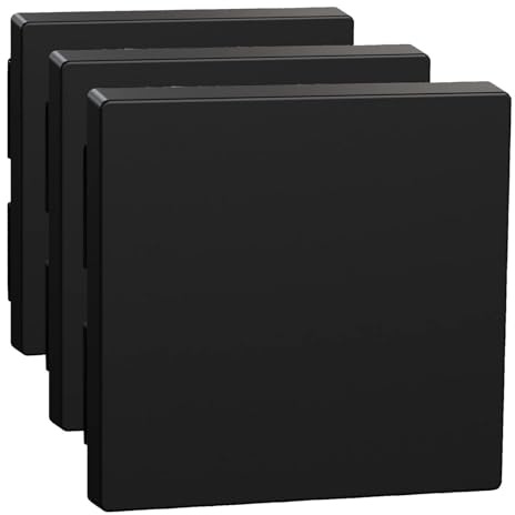 Schneider Electric Merten Wippe für Serienschalter, System M, schwarz matt, Artikelnummer MEG3300-0403, 3 Stück