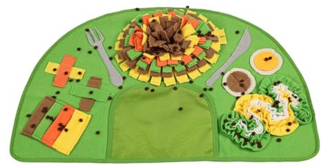 Celuicion Schnüffelmatte | Spielerische Matte für Leckereien, langsamer Futterspender – interaktives Spielzeug und Denkspiele für Welpen und erwachsene Hunde, Futter