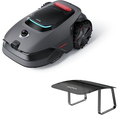 Pacchetto tosaerba e garage MOVA LiDAX Ultra 1600. Wireless, senza RTK, con mappatura LiDAR 3D automatica, rilevamento a 360° e visione AI, bordi di taglio fino a 5 cm