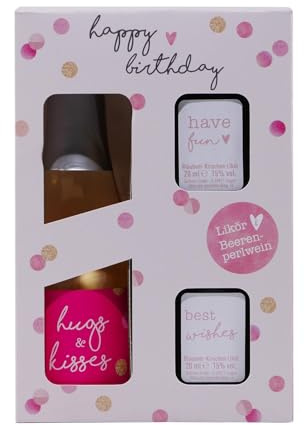 Geschenkverpackung Happy Birthday Rosa