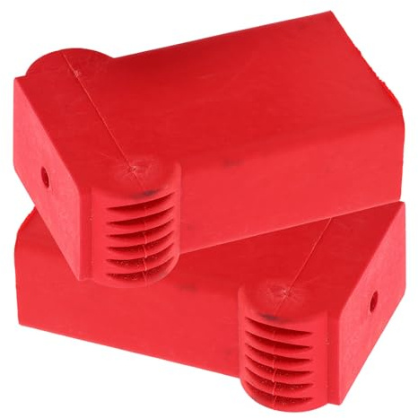 HOMOBABE Ladder Anti-Skid Caps 2pcs Orange-Red Silicone Protective Ladder Pads for Stable Climbing and Wall Damage Prevention on Wooden and Straight Ladders