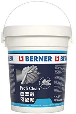 Berner Reinigungstuch Profi Clean Alkohole, natur, 72 Stk. Handreinigung ohne Wasser