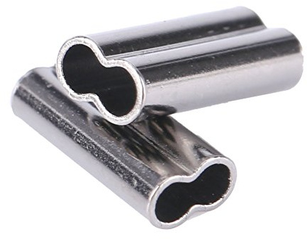 Angelschnur Klemmhülsen 100 Stücke Doppel Barrel Ärmel Kupferrohr Anschlüsse 1 / 1,2 / 1,4 / 1,6 / 1,8 / 2mm