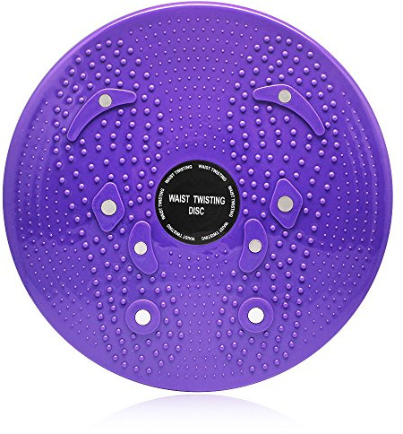 Accessotech Twist Waist Torsion Disc Board Aerobic Exercise Fitness Reflexology Magnets Equipment (Purple)