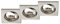 Trio Leuchten Einbauleuchten Set Jura 3er-Set Jura 650000307, Metall Nickel matt, exkl. 3x GU10