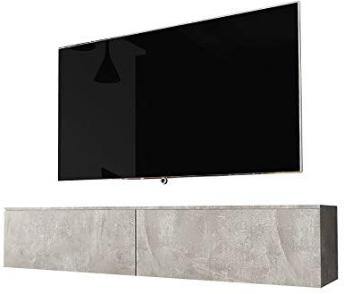 Selsey TV Schrank Board Sideboard Fernsehtisch Fernsehschrank 140 cm Hängend Oder Stehend Beton Kane