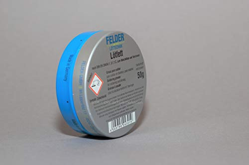 Lötbedarf FELDER Lötzinn Fett Lötdraht 1mm 100 250 500 1kg Flussmittel Sn99Cu1 (Lötfett, 50g)