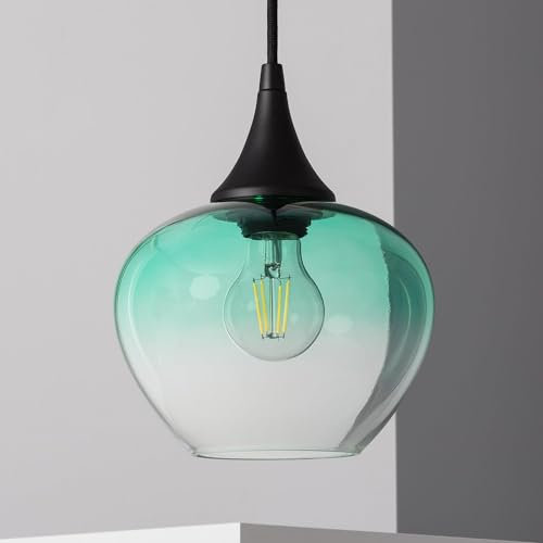 LEDKIA LIGHTING Lámpara Colgante Cristal Manzana Verde