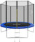 tectake® Trampolín, Cama Elástica Exterior para Niños y Adultos, Estructura de Acero, Red Protectora, Escalera, Certificado TÜV GS, Juegos Exterior Niños, Trampolin Fitness Adultos - 305 cm