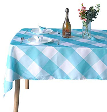 WedDecor Imprimé Nappes - Bleu Buffalo à Carreaux, Rectangular - 60 x 84