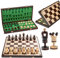 Atemberaubendes Royal Gambit Großes Schachspiel aus Holz, eingelegt, Royal 50 cm/20 Zoll, Deluxe-Schachbrett und Schachfiguren für Erwachsene und Kinder