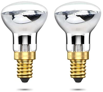 DoRight R39 E14 Ampoules à réflecteur, ampoule de lampe à lave 25W 240V Spot à réflecteur blanc chaud 2400-2600K pour luminaires suspendus pour chambres à coucher (paquet de 2)