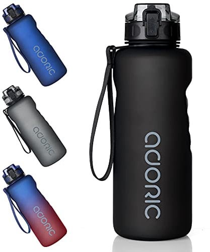 ADORIC Water Bottle 1.5L Leak Proof Drinks Bottle with Filter, BPA Free Tritan Non-Toxic Plastic Sport Water Cup, Flip Top, for Work, Gym, Travel, Sports