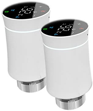 Qiumi Kühlerantriebsventil,Tuya ZigBee3.0,Intelligentes programmierbaresThermostat,Temperaturheizung,TRV,Alexa,Stimmenkontrolle