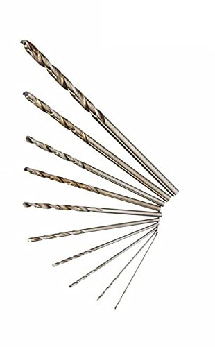 Twist Hand Drill Bits Set, 10pcs Twist Drill Bits Mini Drill Bit Set High Toughness Good Efficiency Twist Drill Bit Set for Wood, Steel, Metal, Plastic, Small Drill Bits DIY Drilling Tool Silver
