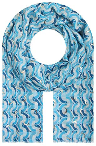 Majea Halstücher Damen Tuch Kopftuch Halstuch Schal Damen-Schal Tücher Damen Stola (880034) (blau 5)