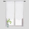 SMITHOOM 1 Panneau Rideau Transparent Voilages à Motif Papillons Pompons Décoratifs pour Cuisine Salle de Bains Petite Fenêtre Porte Blanc 60x120cm